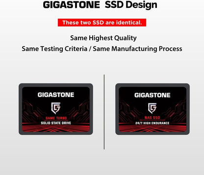 Gigastone SATA SSD 512GB (5-Pack) 2.5 inch SSD 550MB/s Upgrade Laptop PC Memory and Storage PS4 HDD Replacement 2.5" Internal Solid State Hard Drives SATA III SLC Cache 3D NAND Game Turbo Performance