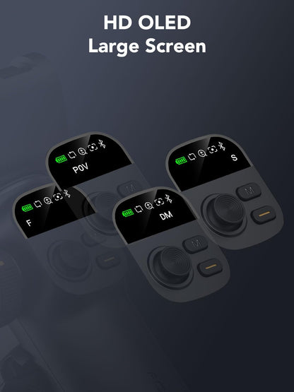 Gimbal Stabilizer for Smartphone,NO APP Tracking,20CM Extension Rod,Face & Object Tracking stabilizer for iPhone & Android,3-Axis OLED Gimbal for Video Recording-AOCHUAN Smart X2AI Black