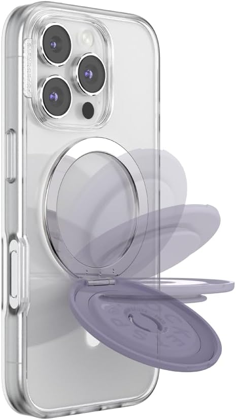 PopSockets Kick-Out Grip for MagSafe, Phone Grip with Built-in Phone Stand, Adjustable Kickstand for Portrait or Landscape, Strong Magnetic Hold, Wireless Charging Compatible - Dusk