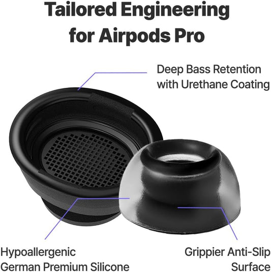 AZLA Crystal for Airpods Pro 1st & 2nd Gen (M) – Airpod Pro Ear Tip Replacement – Airpod Pro Tips with Premium Silicone