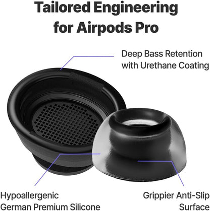 AZLA Crystal for Airpods Pro 1st & 2nd Gen (2-Pair SSS) – Airpod Pro Ear Tip Replacement – Airpod Pro Tips with Premium Silicone
