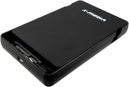X-MEDIA XM-EN2279 2.5-Inch Tool-Free USB 2.0 SATA SSD HDD Hard Disk Drive External Enclosure Case | Support 7mm / 9.5mm