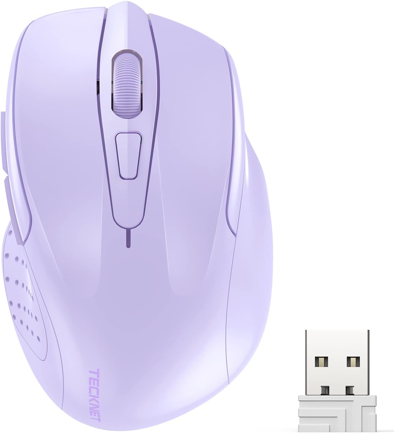 TECKNET Wireless Mouse, 2.4G Ergonomic Optical Mouse, Computer Mouse for Laptop, PC, Computer, Chromebook, Notebook, 6 Buttons, 24 Months Battery Life, 4000 DPI, 6 Adjustment Levels
