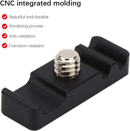 Camera Cage Cable Clamp, CNC Integrated Mounting Clamp, 1/4" Universal Portable Cage Fitting Wire Clip for Camera Data Cable Management