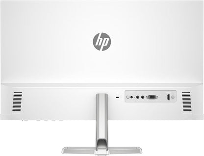 HP Series 5 524sa Monitor with Speakers (Replaces M24fwa) 24" 100Hz IPS FHD 99% sRGB 300 Nits Display, Adjustable Tilt, Flicker-Free, Anti-Glare, White/Silver w/DKZ USB Port Expander