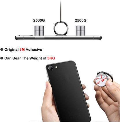 Cell Phone Ring Holder Stand, Cell Phone Grip Holder, Adhesive Phone Grip for Phones and Cases. (Glitter Black)