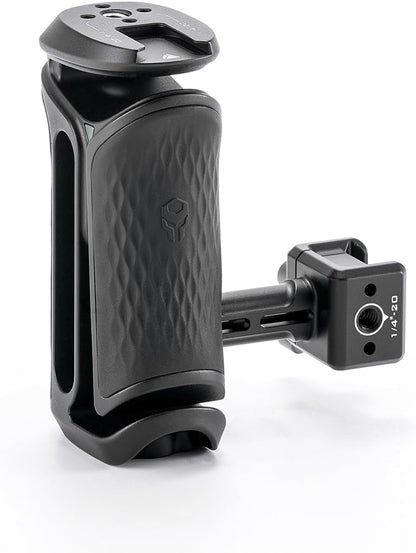 Tilta Xeno Side Handle for Filmmakers & Cameras - Black | Secure Connection & Helps Prevent Rotation | Adjustable Height | Textured Silicone Grip | Convenient Assembly (NATO)