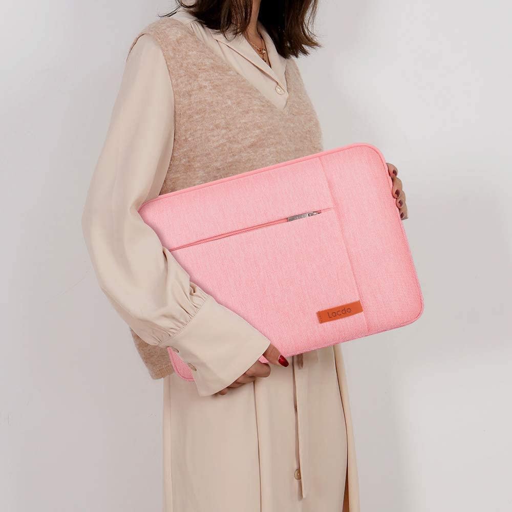 Lacdo Chromebook Case 11 Inch Laptop Sleeve for 11 Inch Acer HP Lenovo Dell Samsung ASUS Chromebook Spin 3 11, 13 inch New Surface Pro 11 Copilot+PC / 10 9 8 X, 11.6" MacBook Air Computer Bag, Peach