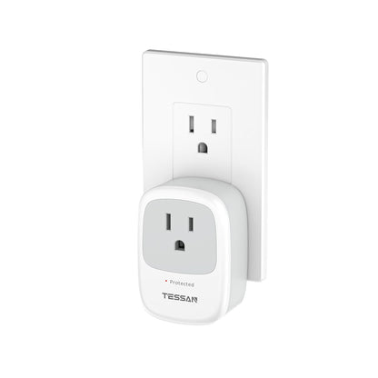 Surge Protector 1050 Joules, TESSAN Single Plug Surge Protector with Protected Light Indicator, 1875W Max Portable Wall Outlet for Appliances, TV, Computer, Refrigerator, Treadmill, Massage Chair