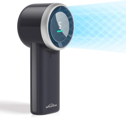 WHATOOK Portable Mini Fan: High Speed Cooling Fan, 10 Hours Battery Life, USB Rechargeable, Small Essentials for Women, Beach Travel, Vacation (Black)