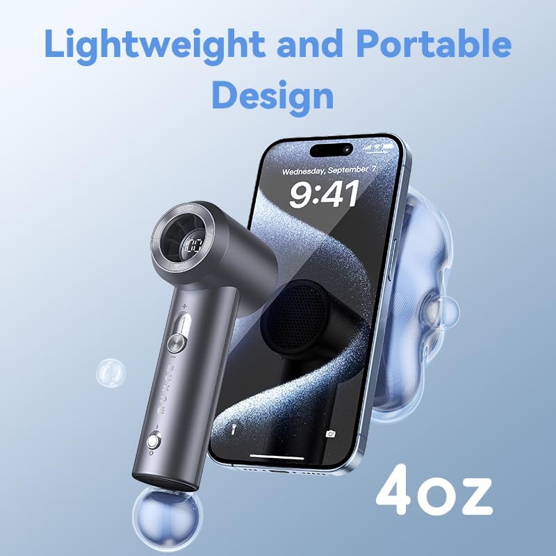 Portable Fan For Travel Mini: Small Pocket Handheld Personal Rechargeable Battery Operated USB High Speed Keeping Cool In Hot Weather Beach Gifts For Women (gray)