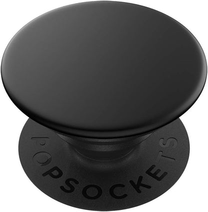 PopSockets Phone Grip with Expanding Kickstand, Adhesive Grip - Aluminum Black