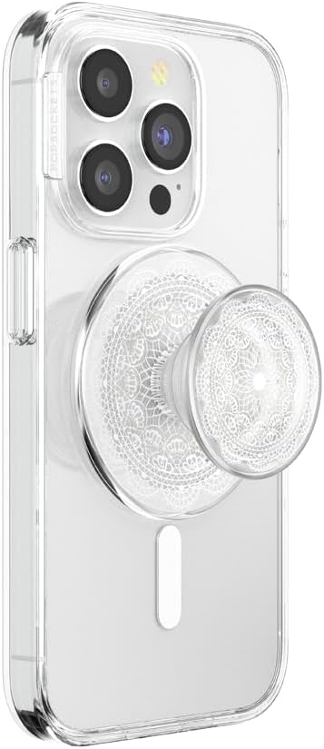 PopSockets Phone Grip for MagSafe with Kickstand, Magnetic Stand, Swappable Top, Secure Hold for iPhone MagSafe Cases, Phone & Tablet Grip, Cute PopSockets - Doily Life