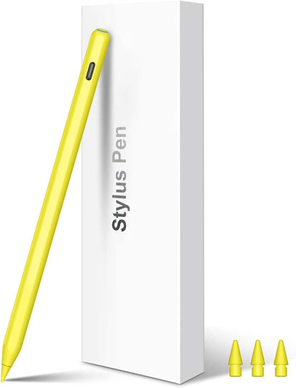 Pencil 2nd Generation Wireless Charging, HATOKU Pencil for iPad with Tilt & Palm Rejection, Magnetic Stylus Pen for ipad Air M3/3/4/5, iPad mini 5/6, ipad 6/7/8/9/10/11 Gen, ipad Pro 11/12.9 (Yellow)