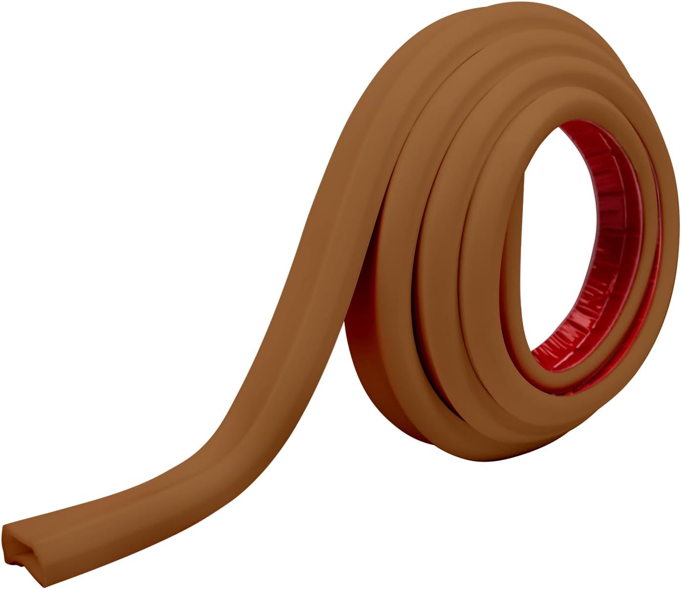 Rubber Bond TV Cord Hider Cable Protector - Strong Self Adhesive Wall Cord Cover Cable Hider - Low Profile Cable Management Wall Cord Concealer Cable Raceway (Brown, 10 Feet)