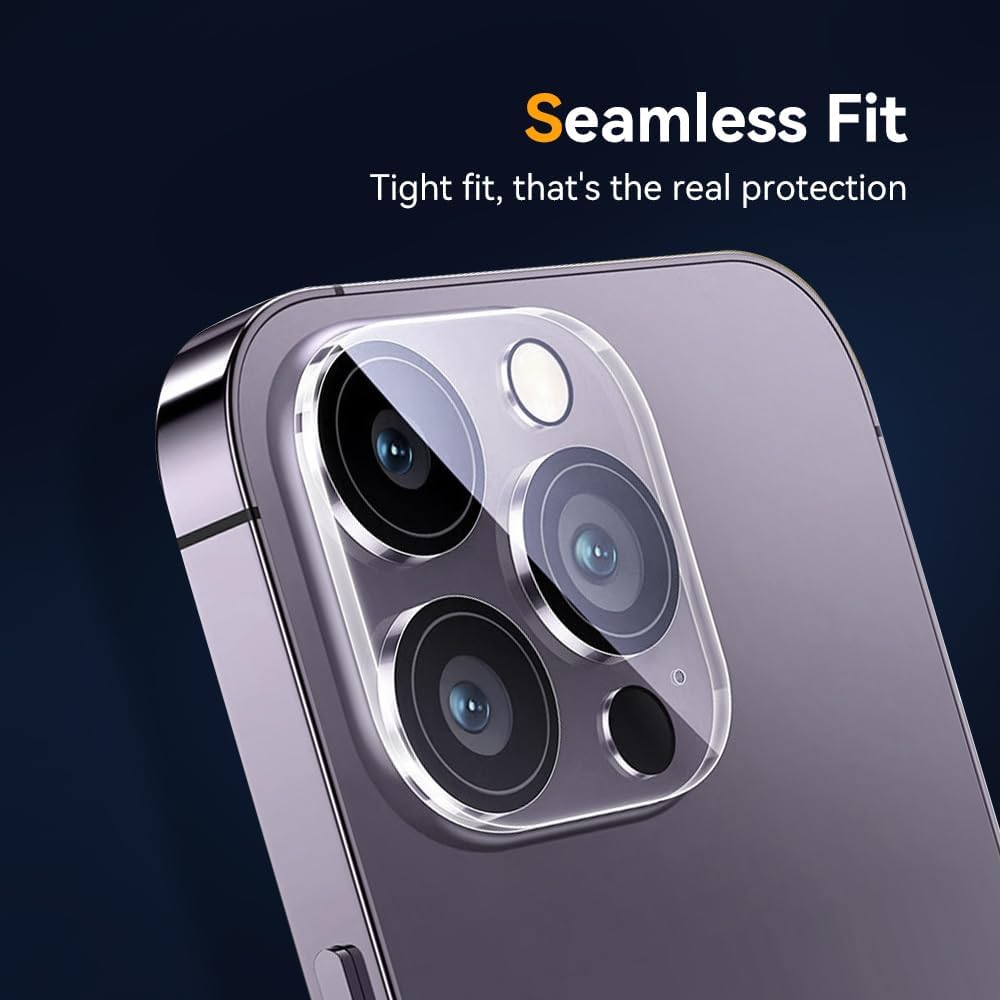 Camera Lens Protector for iPhone 16 pro 6.3 / iPhone 16 pro max 6.9,9H Tempered Glass，Ultra HD, Scratch Resistance Easy to Install，Case Friendly，[Does not Affect Night Shots] 3-Pack