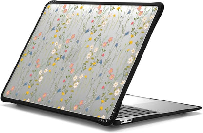 CASETiFY Impact MacBook Air 13" (M1/Intel) Case [Cushioned Impact Corners/Scratch-Resistant/Anti-Slip Grip] - Dreamy Floral Pattern - Clear Black