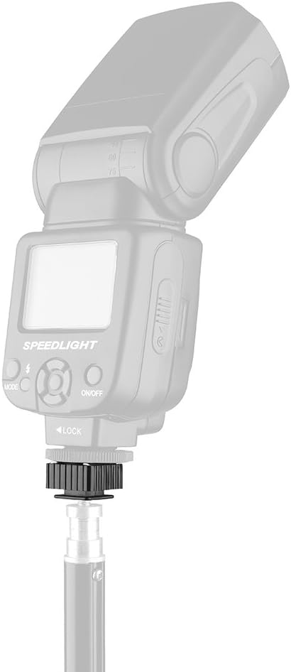 2Pack Flash Hot Shoe Mount Adapter to 1/4 Thread Hole with 1/4"-20 Male to 1/4"-20 Male Tripod Screw Adapter for Flash Holder Bracket Light Stands Umbrella Holder Flash Bracket,Strong &Solid (Update)