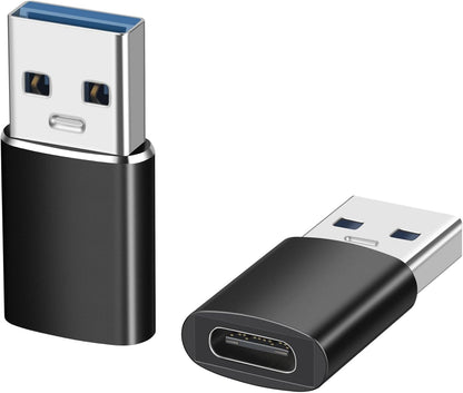 USB A Male to USB C Female OTG Adapter (3 Pack),USB 3.2 GEN2 10Gbps One-Sided High-Speed Data PD60W Fast Charging For PC,Laptop,Charger,Power Bank,AiSiHelper,iphone,Samsung S24 23 22,Carplay,Earphones