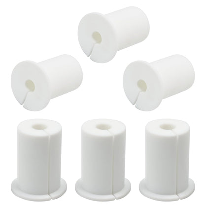 6pc Starlink Cable Grommet 1" Silicone Waterproof Wall Hole Pass Through Split Cable Bushings for TV Wire Ethernet Cord, Starlink Cable Routing Kit Accessories, 38mm/1.5" Ht, White