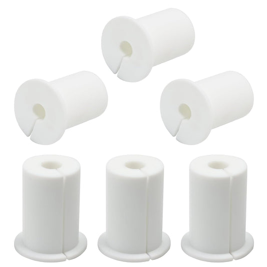 6pc Starlink Cable Grommet 1" Silicone Waterproof Wall Hole Pass Through Split Cable Bushings for TV Wire Ethernet Cord, Starlink Cable Routing Kit Accessories, 38mm/1.5" Ht, White