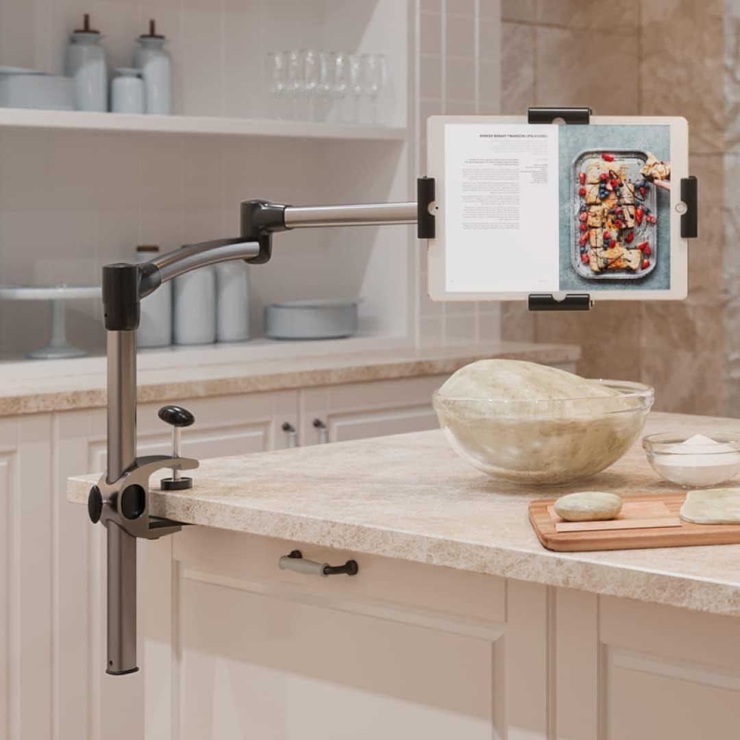 LEVO G2 Clamp on Tablet Holder for Desk: iPad Holder Stand, Kindle Holder, iPad Desk Mount, Premium