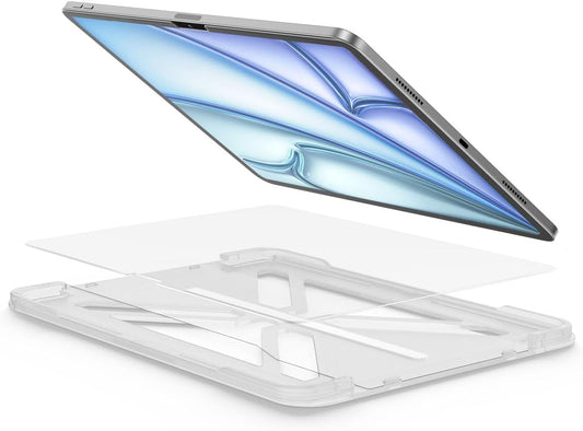 FLOLAB ONETIME NanoArmour Anti-Glare Screen Protector for iPad Air 11 Inch 2024 Anti-Fingerprint Tempered Glass, TruColor, Matte, Easy Install, Bubble Free, Dust Free, Smooth as Butter, Durable