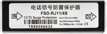 RJ11 Telephone Fax Protector, Lighting Thunder Arrester Device, Audio Telephone Protector Data Single Protector 110V