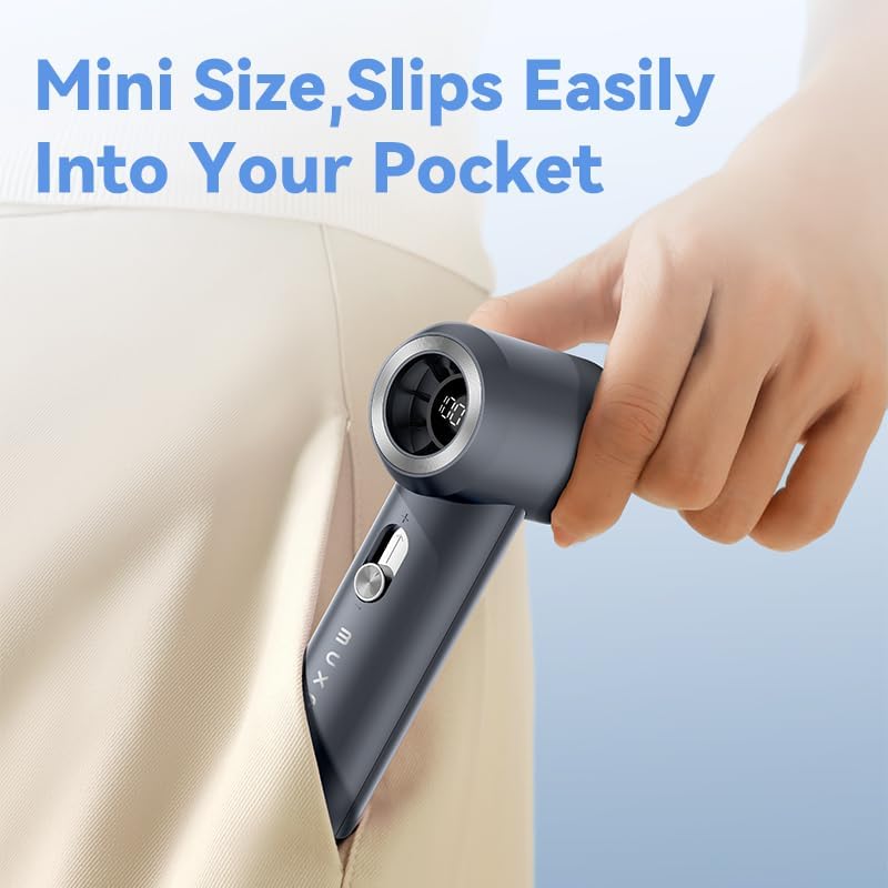 Portable Fan For Travel Mini: Small Pocket Handheld Personal Rechargeable Battery Operated USB High Speed Keeping Cool In Hot Weather Beach Gifts For Women (gray)