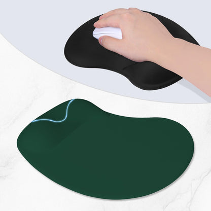 ITNRSIIET Ergonomic Mouse Pad, Cushioned Gel Wrist Rest, Non-Slip Base, Smooth Surface, Cute Multi-Color, 9.5 x 8.2 in, Deep Green