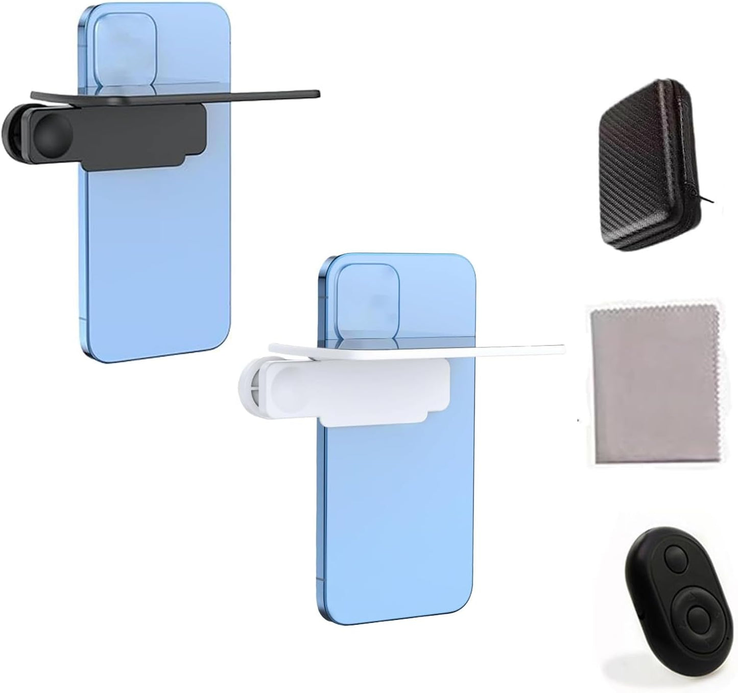 Mirror Effect Lens - Capture Stunning Reflections Instantly, Mirror for Phone to Use Back Camera, Reflection Mirrors for iPhone with Adjustable Hd Glass (Mix)