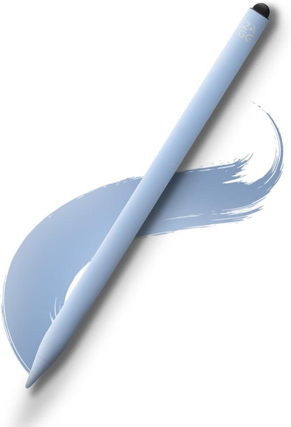 ZAGG Pro Stylus 2 with Active & Capacitive Tips, Palm Rejection, Tilt Recognition, Bluetooth Pairing, Compatible w/iPad Pro 11/12.9 (3,4, & 5 Gen)/Air 10.9/iPad 10.2/9.7/Mini 5/ iPad Air (M2) - Blue