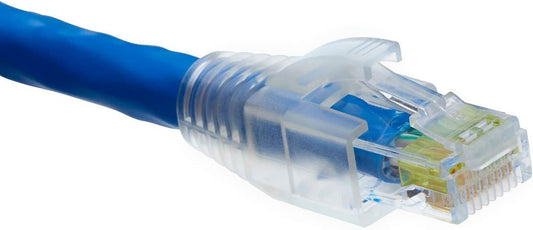 trueCABLE RJ45 Strain Relief Boots, 7.0mm Slip-On PVC Plug Cover, Transparent, 100 Pieces