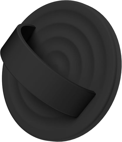 Magnetic Phone Ring Grip Holder, Silicone Finger Loop Grip, Compatible with MasSafe, Back of Phone for iPhone Pro Max/Plus/16/15/15/14/13/12 Series, Black