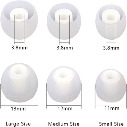 Earbud Replacement Tips Silicone Earbud Tips Ear Bud Covers Fit Most in-Ear Earbuds(Inner Hole 3.8mm -5.1mm) Headphone Ear Tips 9 Pairs S M L