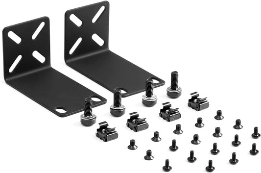 Rack Mount Kit for 12.6 inch Switches, Adjustable Rack Ears for Netgear, Cisco, D-Link, TRENDnet and Dell Products, Mount 12.6" Wide to 19" Equipment, Adjustable Hole Distance 14-30mm