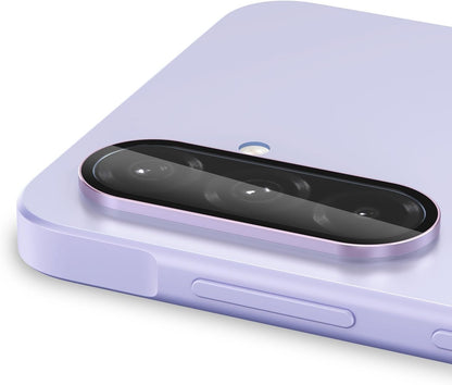 for Samsung Galaxy A36/A56 Camera Lens Protector, Individual Metal Ring Tempered Glass Lens Cover, [Strong Adsorption] Scratch Resistant Ultra-Thin HD Clear Lens Cover, 1 Set-Purple