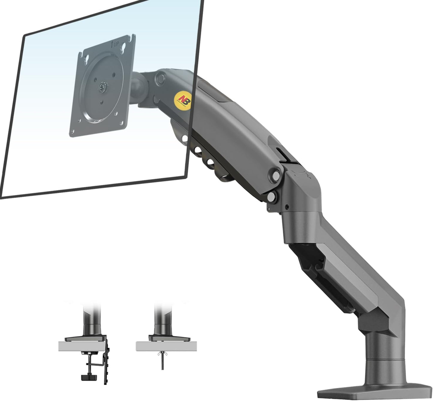 NB North Bayou Monitor Mount,Fits 17-30" or Bigger Computer Monitors(Within 19.8lbs), Adjustable Stand with Tilt Rotation Swivel Function, Desk Mount F80