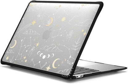 CASETiFY Impact MacBook Air 13" (M1/Intel) Case [Cushioned Impact Corners/Scratch-Resistant/Anti-Slip Grip] - Stargazing - Clear Black