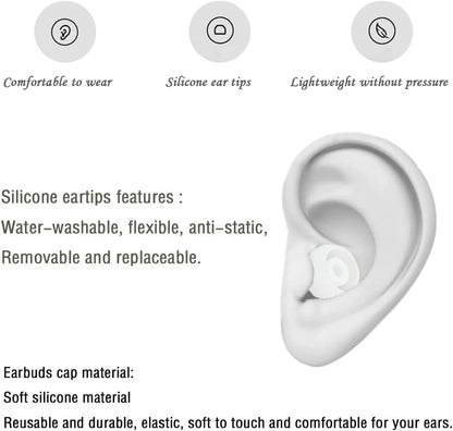 Silicone Ear Tips Earbud Replacement Tips Earbuds Eargels Earpads Earbuds Tips Compatible with Powerbeats 2/3 Wireless Beats by Dre Headphones,4 Pairs(White)