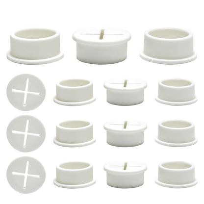 Desk Grommet, 1 in 25 mm Silicone Rubber Grommets, White Desk Hole Cover for Cables, Flexible Wall Cord Pass Through Grommet for Office Table Computer Home Furniture Wire Organizer-15 Pcs