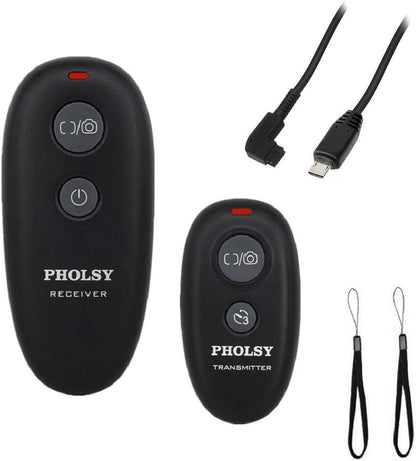 PHOLSY Wireless Shutter Release Remote Control for Sony a1, a9, 9M2, a7M4, a7M3, a7RM2, a7RM3, a7RM4, a3500, a6600, a6500, a6400, a6100, RX100M4, RX100M6, RX100M7, RX10M4, HX99, a68, a77, a350
