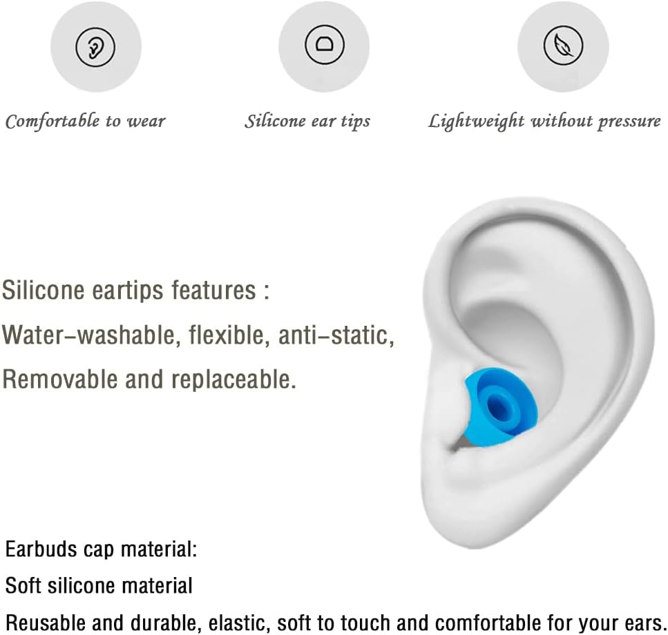 Silicone Earbud Tips Replacement Eartips Earbuds Cap Eartips Tips Compatible with Powerbeats 1/2/3 Wireless Beats by Dre Headphones,4 Pairs Ear Bud Tips