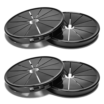 4PCS Cable Grommets, 3-9/16"(90mm) Desk Hole Cover Petal Shaped Buckle Type Nylon Snap Bushing Grommet, Wire Hole Cover Insert for Cables and Cords Management and Protection of Cabinet, Black