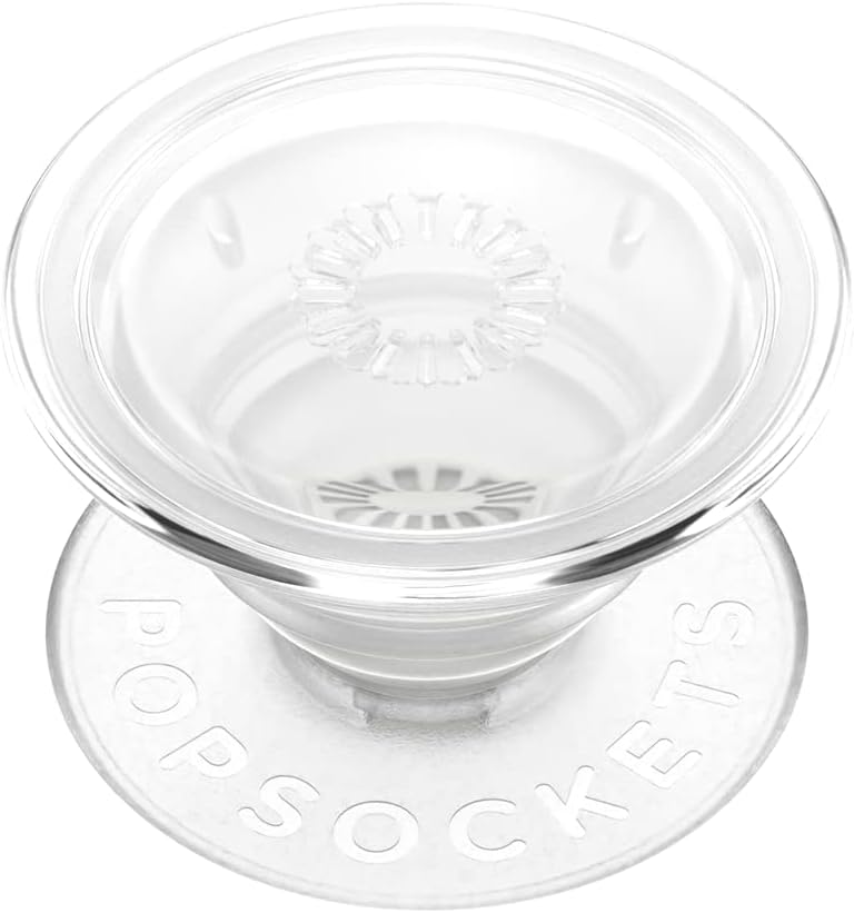PopSockets Plant-Based Phone Grip with Expanding Kickstand, Adhesive Grip, Eco-Friendly - Clear