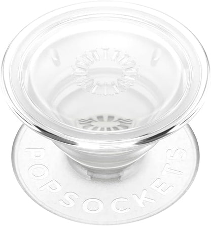PopSockets Plant-Based Phone Grip with Expanding Kickstand, Adhesive Grip, Eco-Friendly - Clear