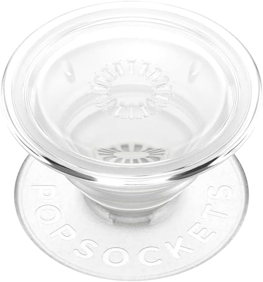PopSockets Plant-Based Phone Grip with Expanding Kickstand, Adhesive Grip, Eco-Friendly - Clear