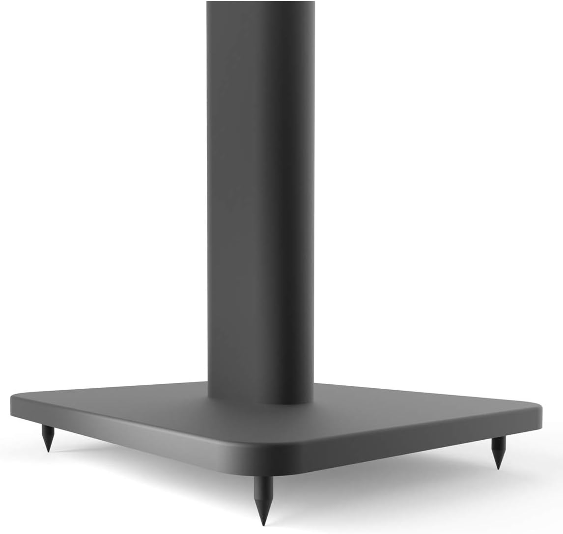 Kanto SP26PL Black Metal Speaker Stand (26 inches) - Universal Fit, Hidden Cables, Rotating Top Plate, Carpet & Hardwood Feet, ¼’-20 Mounting, Pair