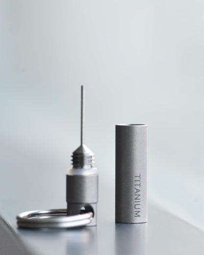 Titanium SIM Card Removal Tool with Keyring, Sim Card Tray Remover Eject Pin Key Tool for iPhone iPad Samsung Galaxy Smart Phone/Tablet and More，Gray