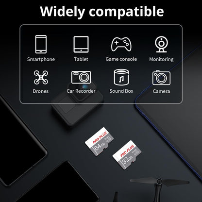 2 Pack TF Card 64GB with Adapter, High Speed Memory Card, UHS-I C10 A1 Memory TF Card for Tablet/Mobile Phone/Camera/Car Audio/Game Console (TF183 White Gray 64GB)